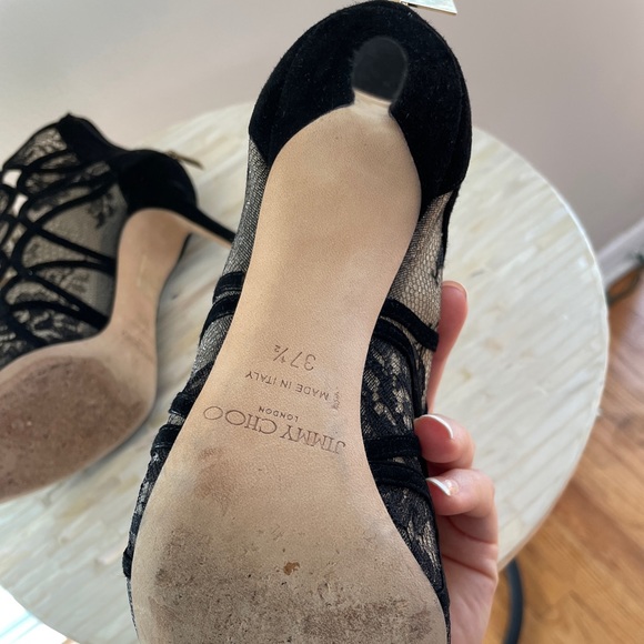 Jimmy Choo black lace detail bootie - Picture 4 of 6